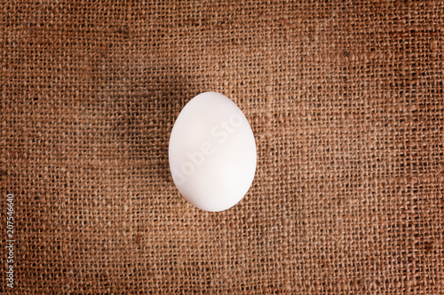 white eggson a canvas background photo