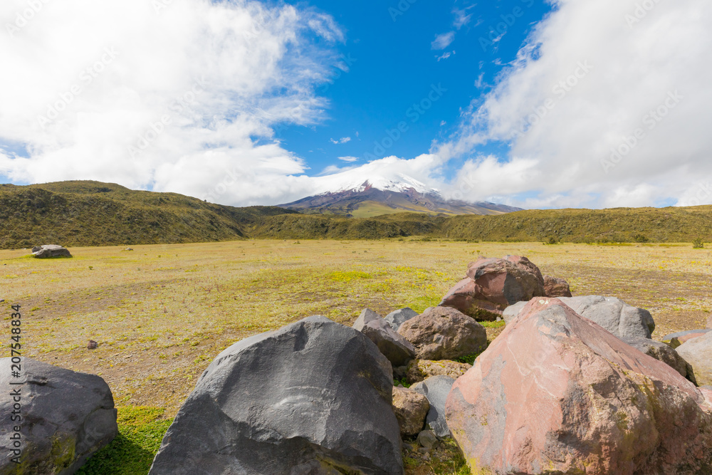 volcanic rocks in the Cotopaxi national park Ecuador Stock Photo ...