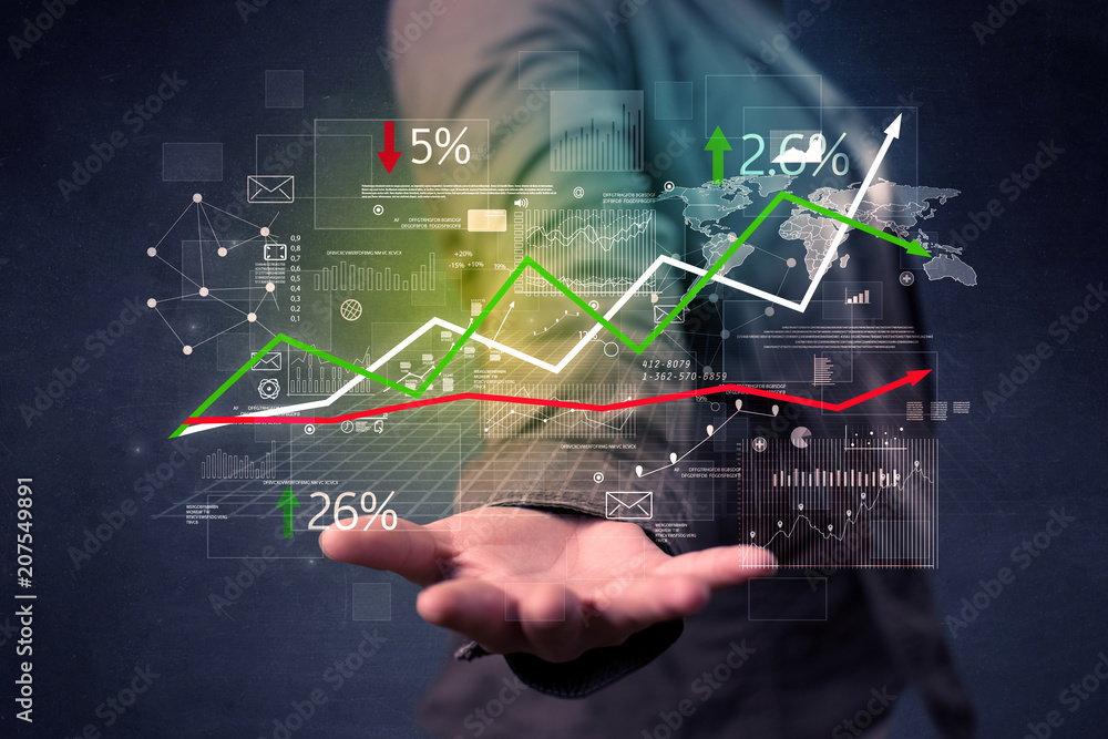 Detailed financial plan in the hands of a young casual businesswoman Detailed financial plan in the hands of a young casual businesswoman
