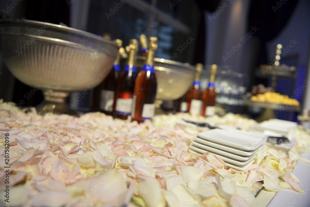 Bottle of champagne in bucket of ice. Bottle of champagne in bucket of ice.