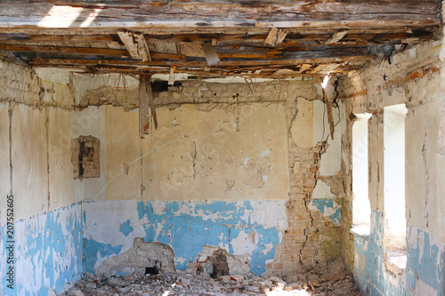 abandoned room in ruins