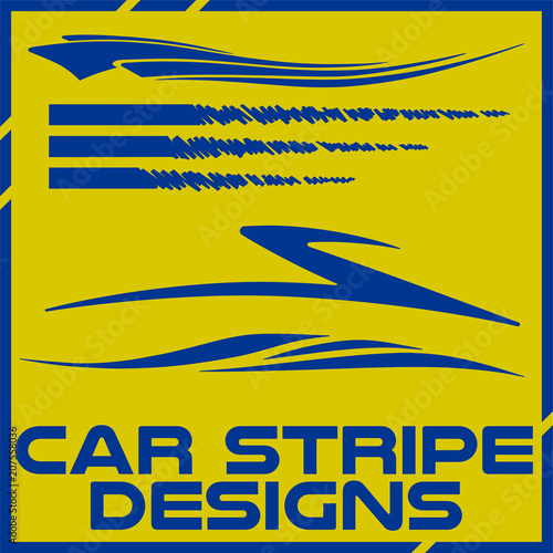 Tribal and cool Car stripe design set. Adhesive vinyl sticker designs
