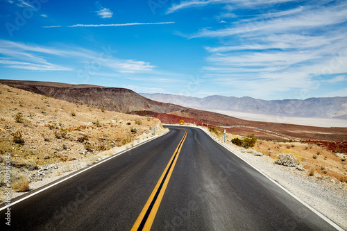 Picture of a desert road, travel concept. © MaciejBledowski