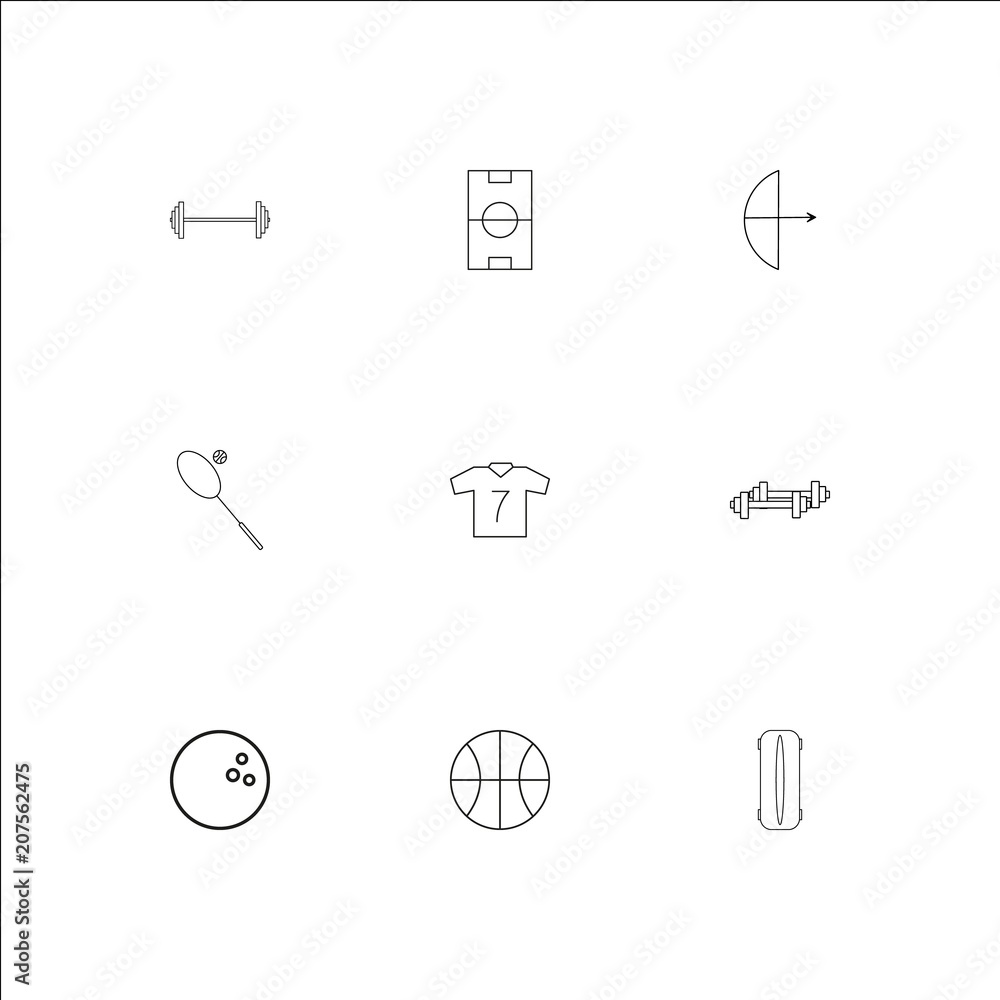 Sport And Recreation outline vector icons set Sport And Recreation outline vector icons set
