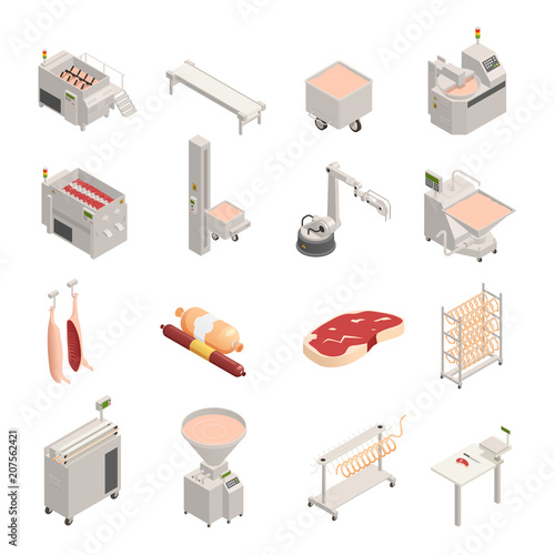 Sausage Factory Isometric Icons