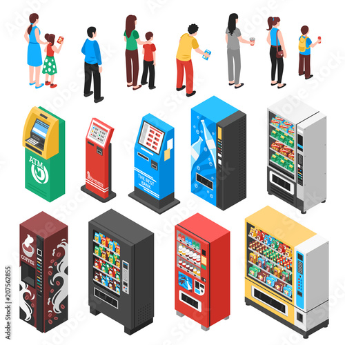 Vending Machines Isometric set 