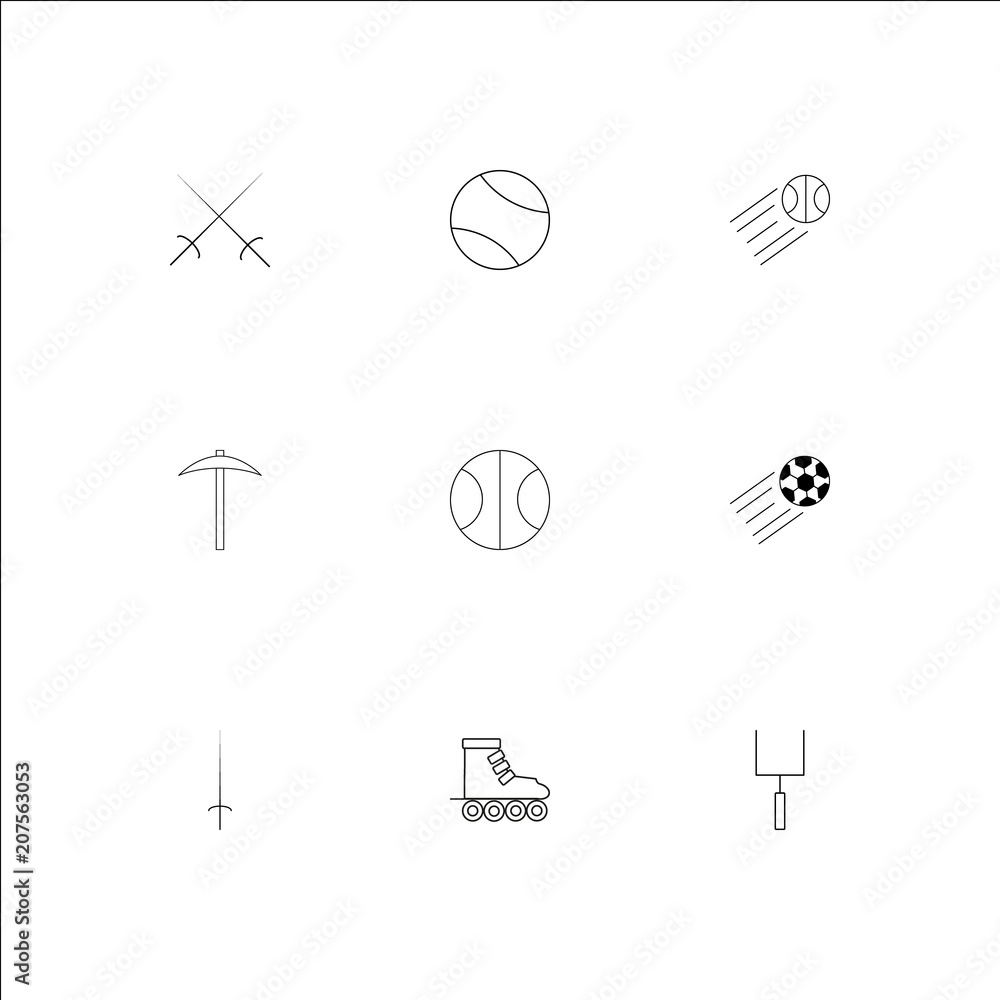 Sport And Recreation outline vector icons set Sport And Recreation outline vector icons set