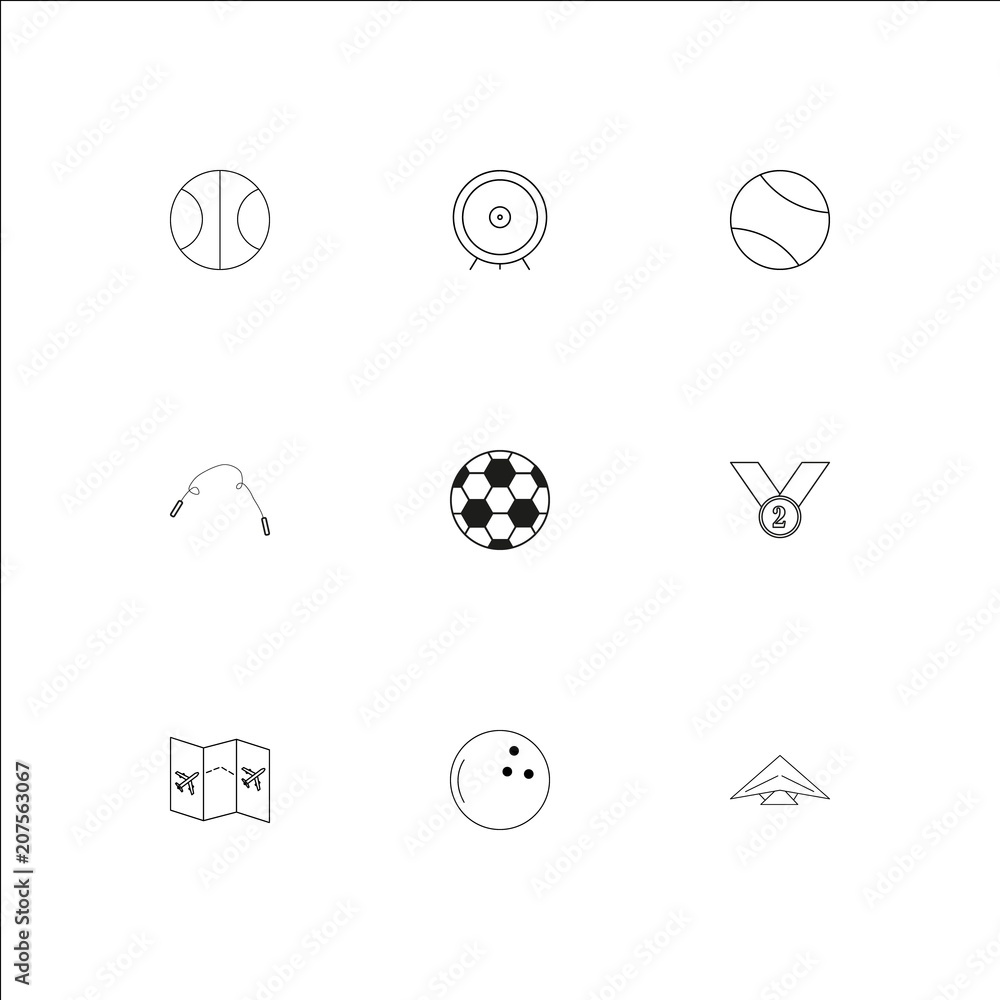 Sport And Recreation outline vector icons set Sport And Recreation outline vector icons set