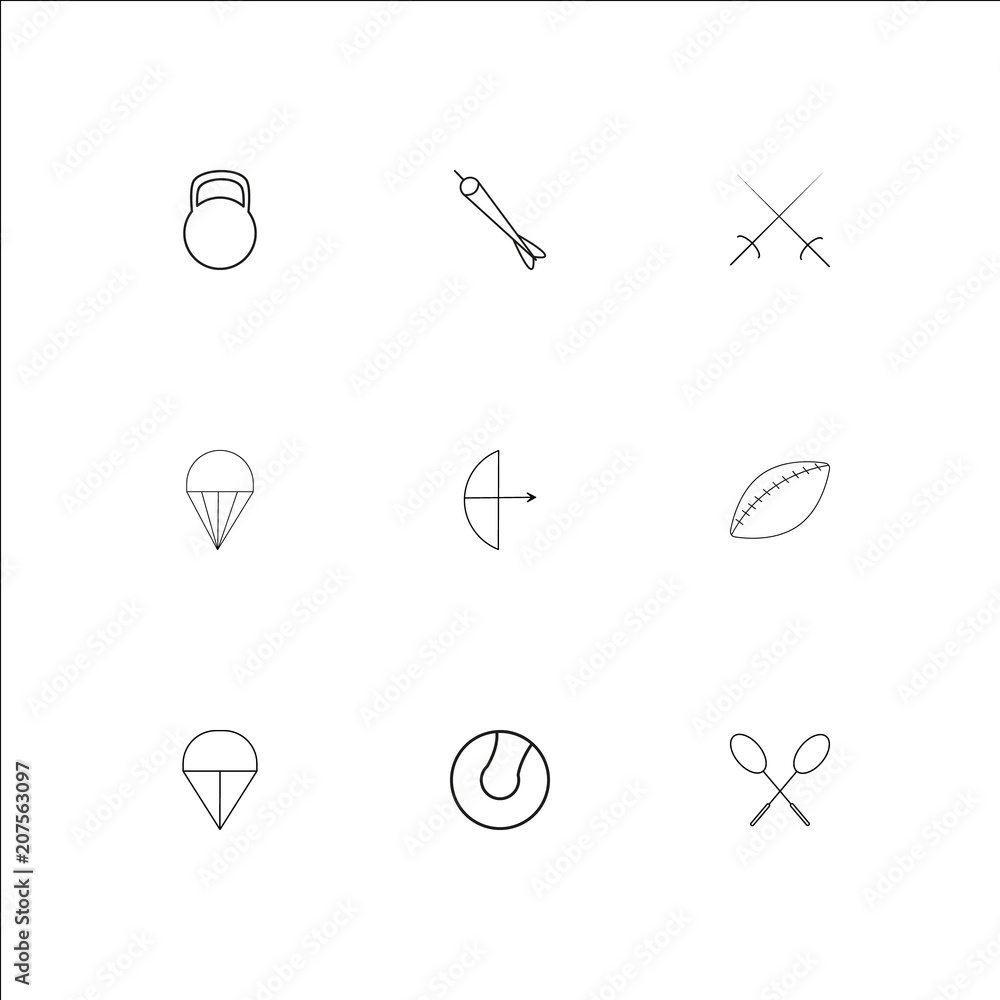 Sport And Recreation outline vector icons set Sport And Recreation outline vector icons set