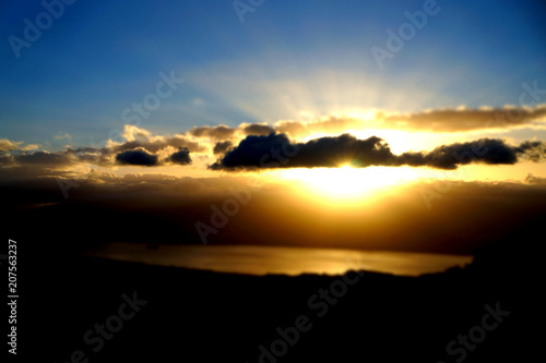 Cloudy Sunrise on Strait of Messina