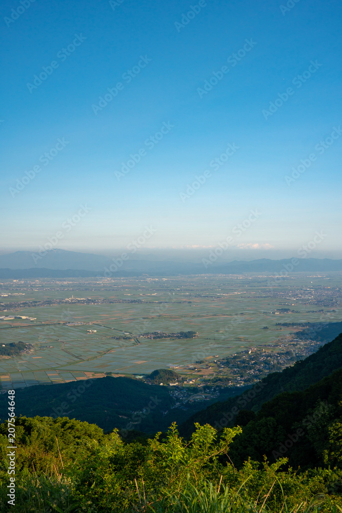 Obraz premium 越後平野（田園風景）