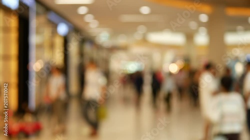 blur scene, people customer walking in shopping mall fashion lifestyle