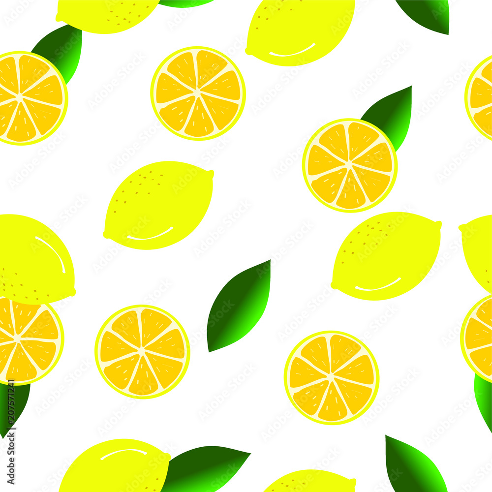 Lemon pattern art illustration vector seamless