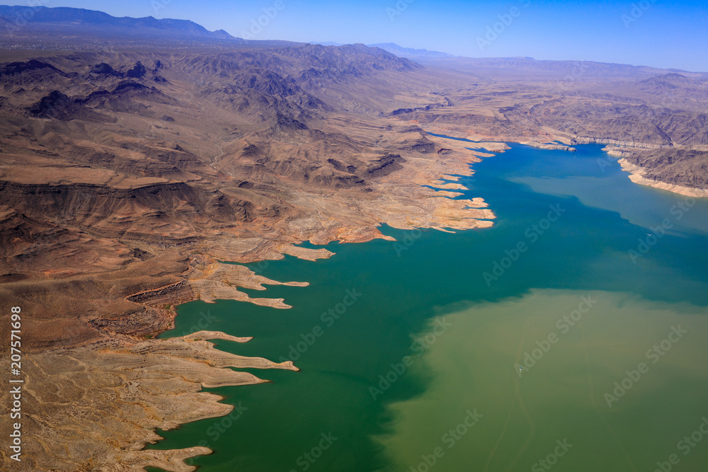 Lake Mead Aerial View, America, Arizona and Nevada