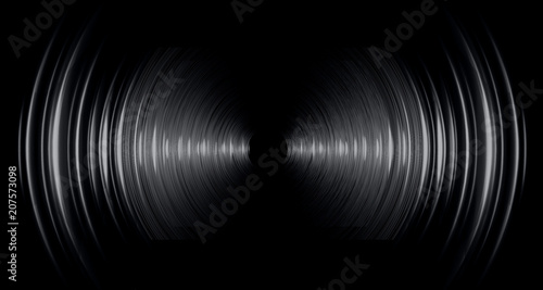 Sound waves oscillating dark blue light, Abstract technology background. Vector. loudspeaker photo