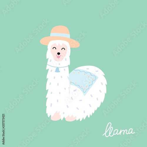 Vector illustration of  llama