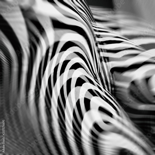 Fototapeta 3d Geometric Stripped Pattern Illustration Art