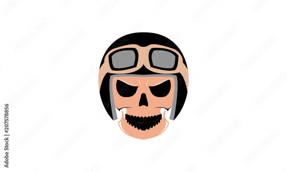 Skull helmet logo