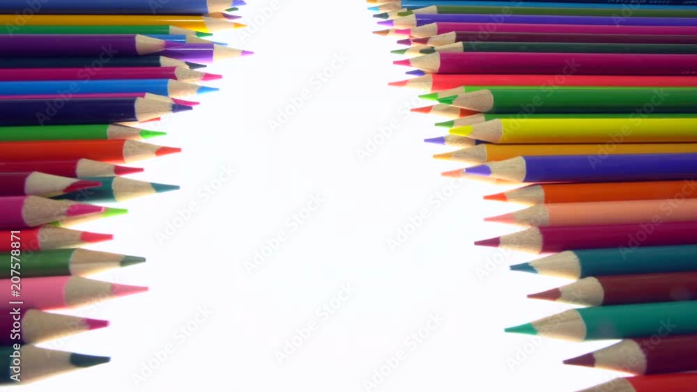 Colored pencil on a white background ,b-roll for variety clips Colored pencil on a white background ,b-roll for variety clips