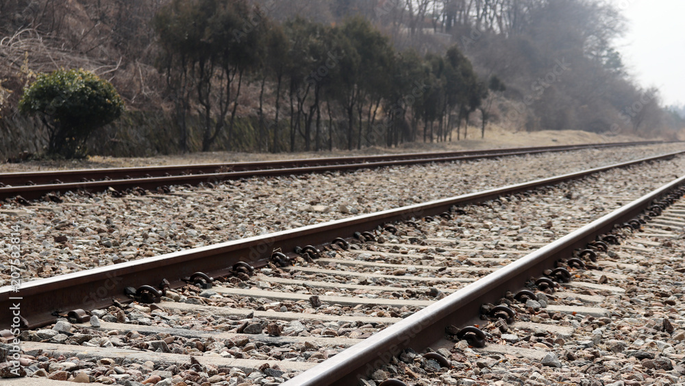 Fototapeta premium The scenery of a railroad.