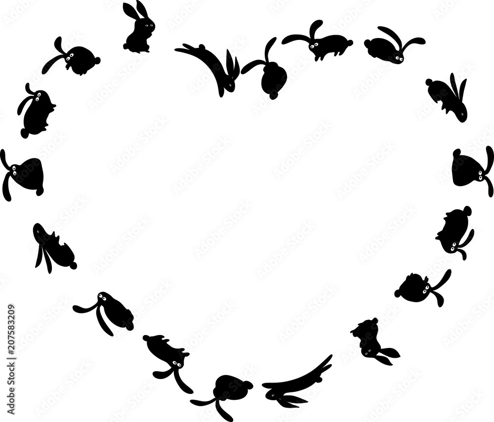 rabbit border design background rabbit border design background