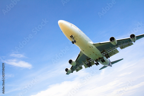 Airplane landing to airport