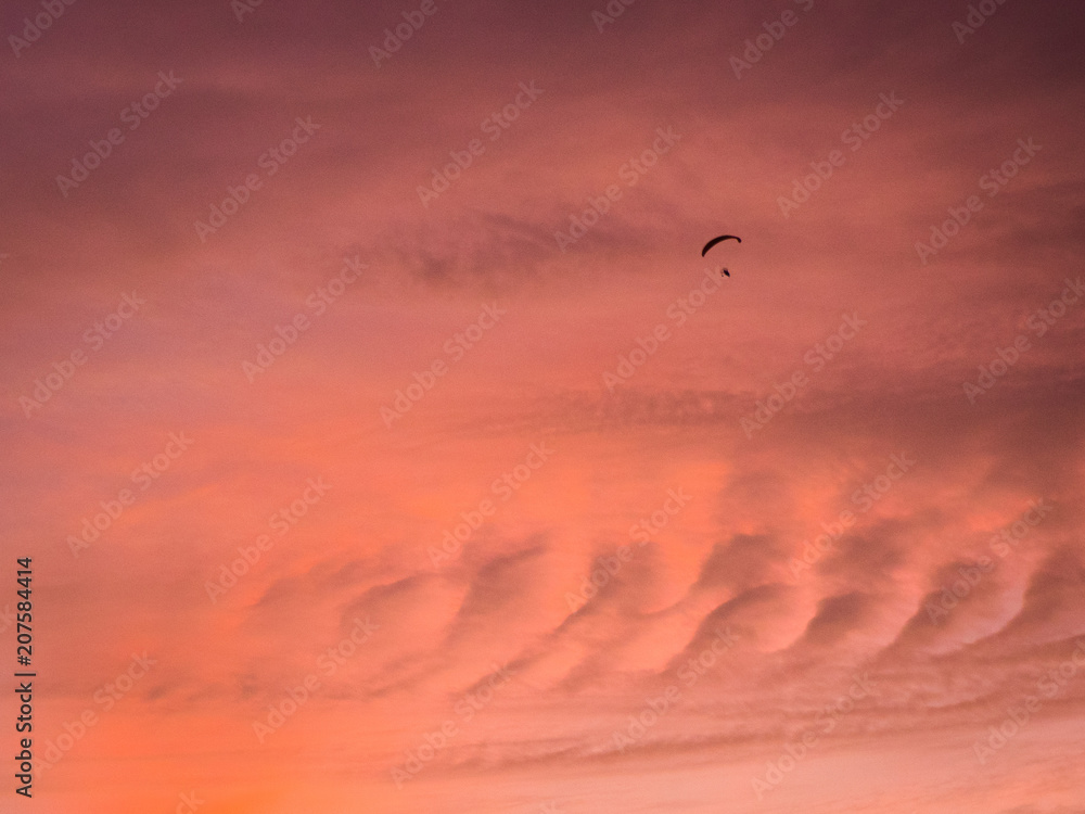Paragliding at Sunset