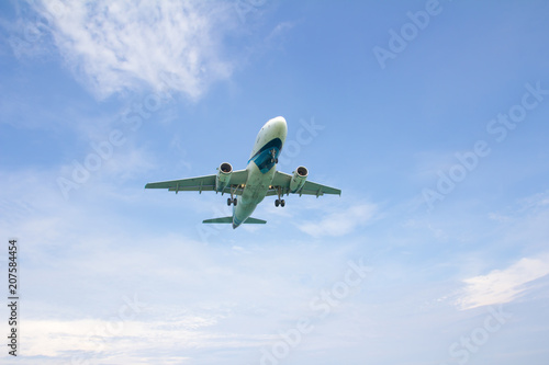 Airplane landing to airport
