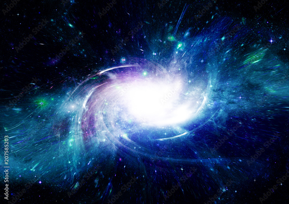 Obraz premium Stars, dust and gas nebula in a far galaxy