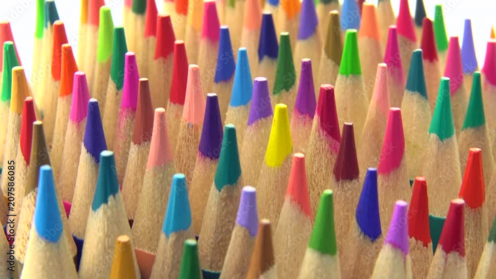Colored pencil on a white background ,b-roll footage for not being skipped Colored pencil on a white background ,b-roll footage for not being skipped