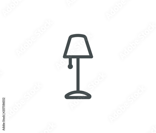 Electric stand table lamp icon 