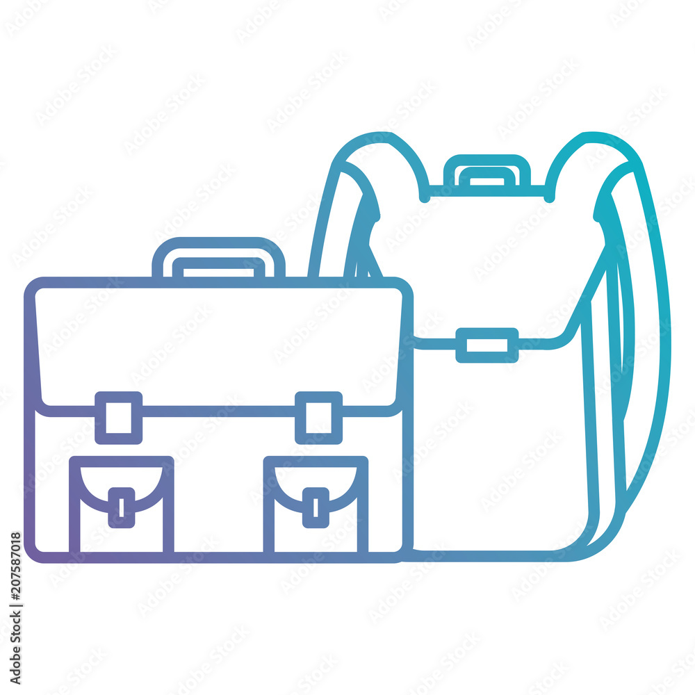 portfolio and school bag vector illustration design portfolio and school bag vector illustration design