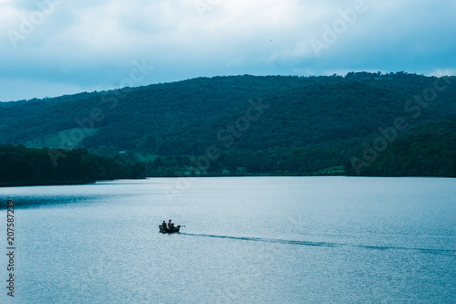 boat in beautiful lake