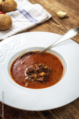 Goulash soup with beef