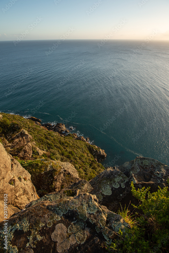 View along the rugged coastline of Table Cape