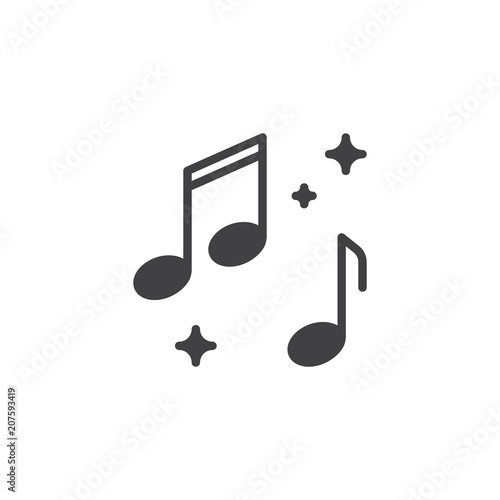 Musical note vector icon. filled flat sign for mobile concept and web design. Music simple solid icon. Symbol, logo illustration. Pixel perfect vector graphics