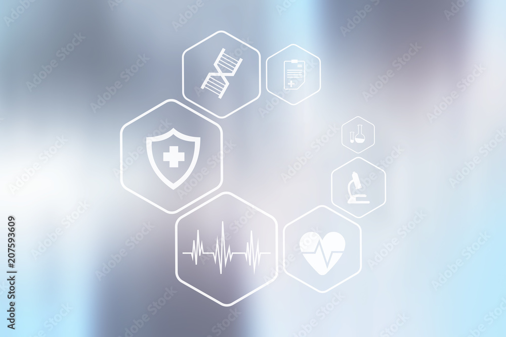 Fototapeta premium Medical concept. Health protection. Modern technology in medicine.