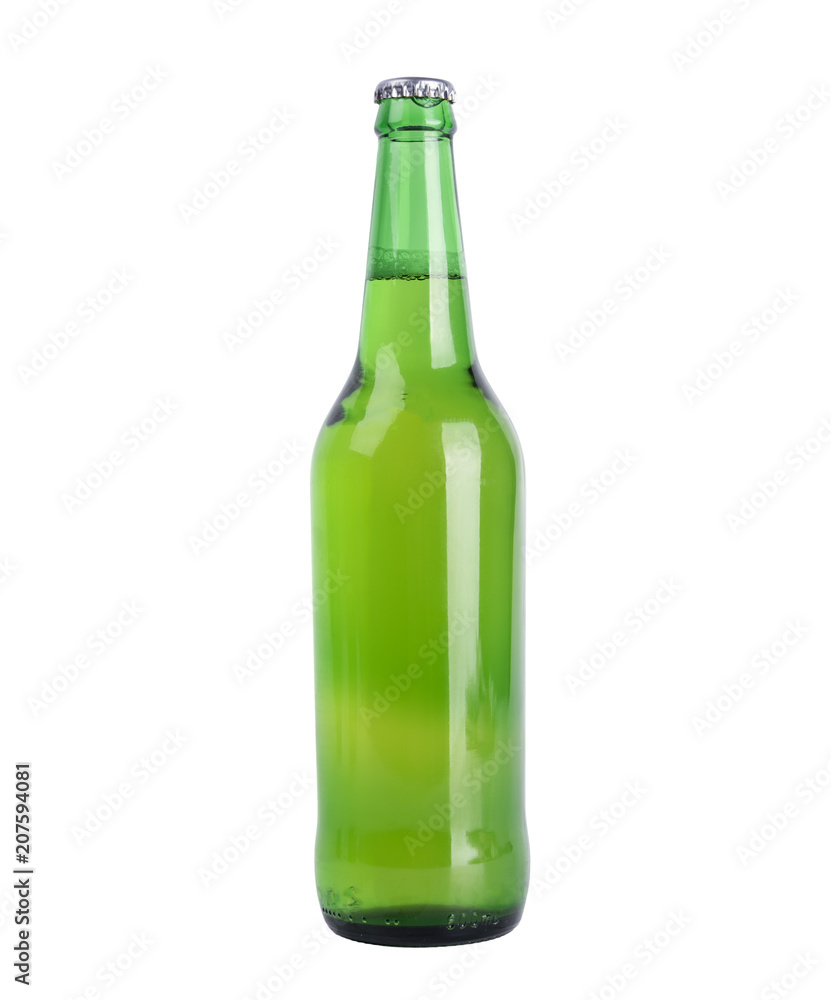 Bottle of beer on white background, Closeup Bottle of beer on white background, Closeup