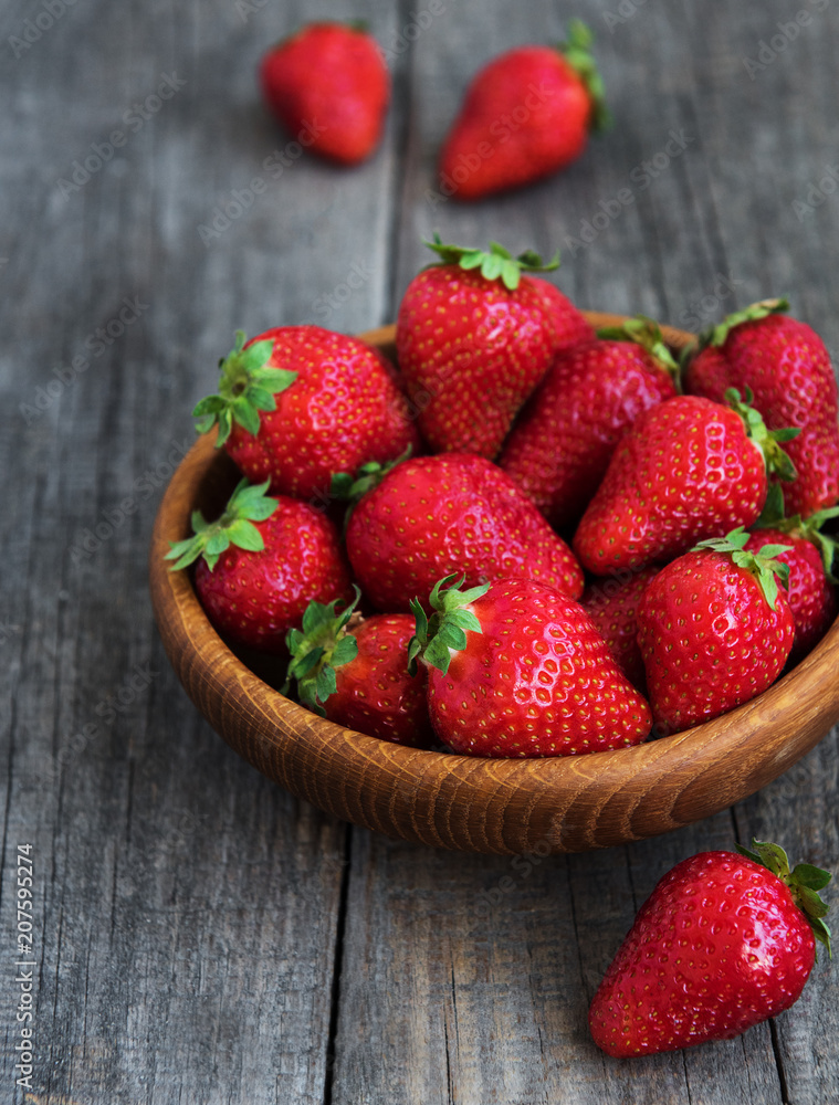 Bowl with fresh strawberries Bowl with fresh strawberries