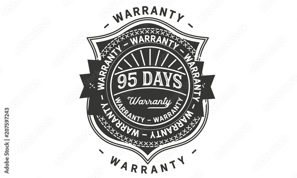 Obraz premium 95 days warranty icon vintage rubber stamp guarantee