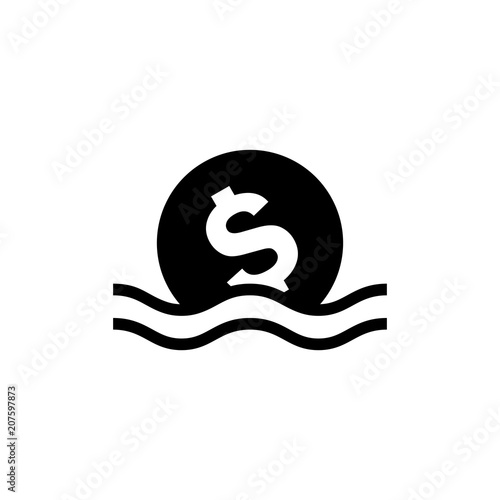 Bankruptcy problem icon