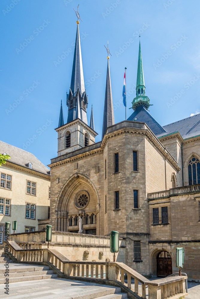 View at the Cathedral of Notre Dame, Luxembourg City