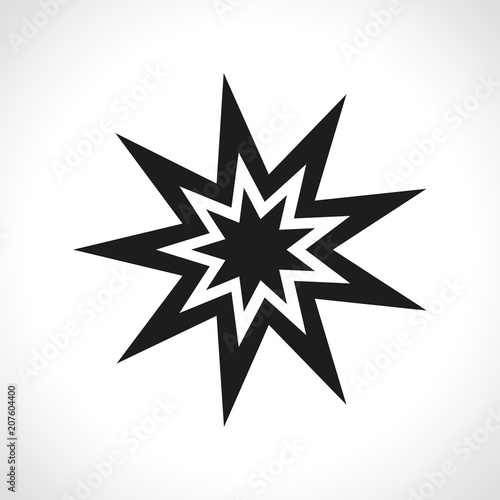 black explosion on white background
