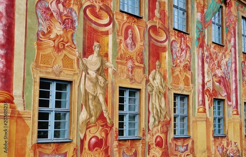 Quadro em tela Bamberg, Altes Rathaus, Fassadenmalerei