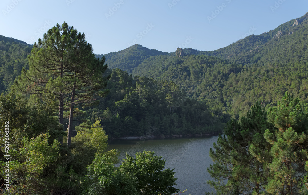 Sampolo lake in Corsica mountains