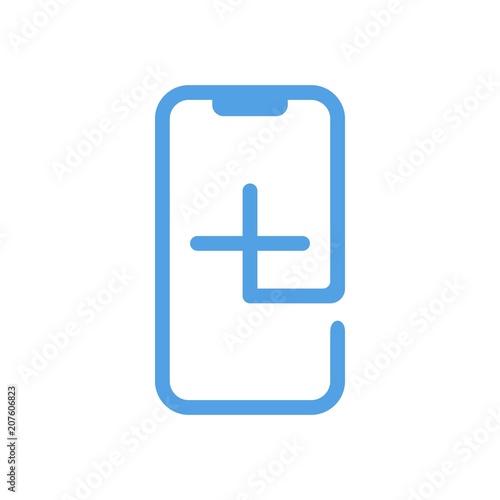 smartphone logo. communication icon. connection symbol. vector eps 08.