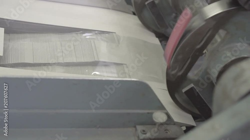 gluing polyethylene film to the box