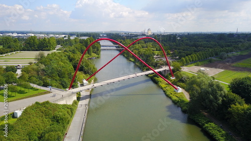 Drohne Nordsternpark Brücke am Amphitheater