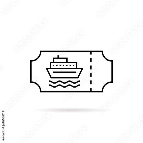 black thin line marine ticket for boat