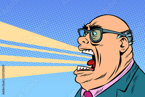 angry boss yells